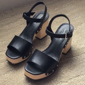 Cool Planet by Steve Madden Rubyy Platform Sandal-Black 8